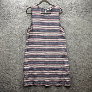 St. Tropez West Women's Size 12 100% Linen Sleeveless‎ Dress Beach Vacation EUC